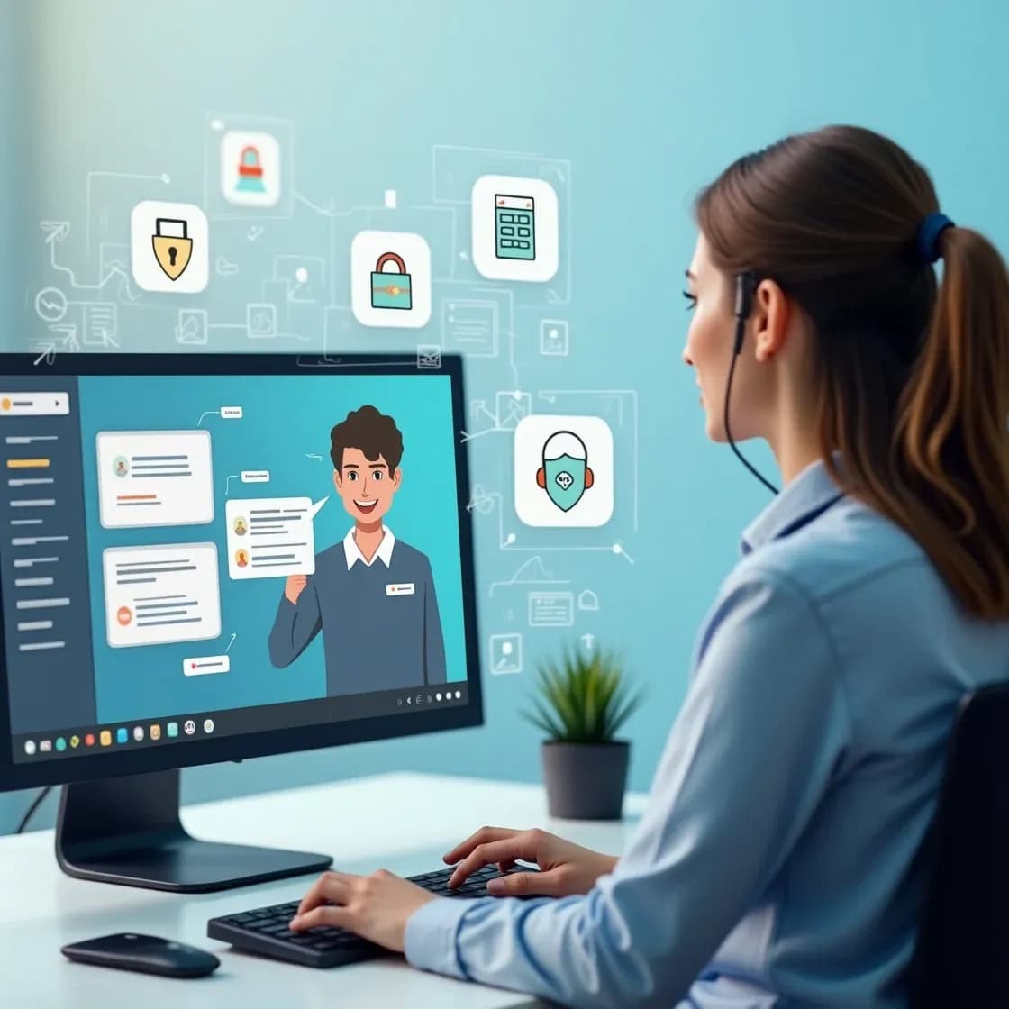 Chameleon-i recruitment software interface with dedicated support, secure cloud data, and account manager guidance.
