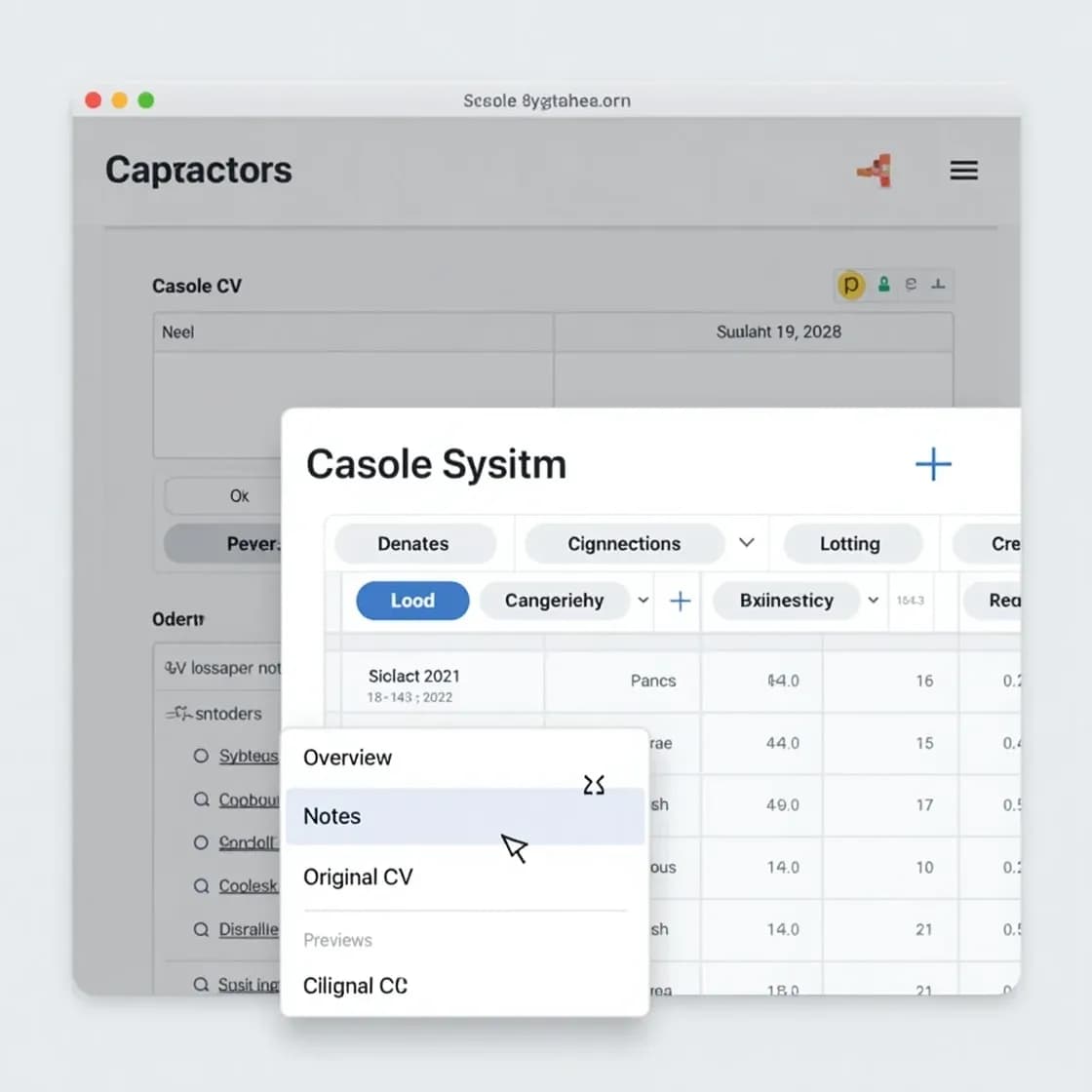 Preview of a candidate’s original CV inside a grid view expander of a recruitment software interface.