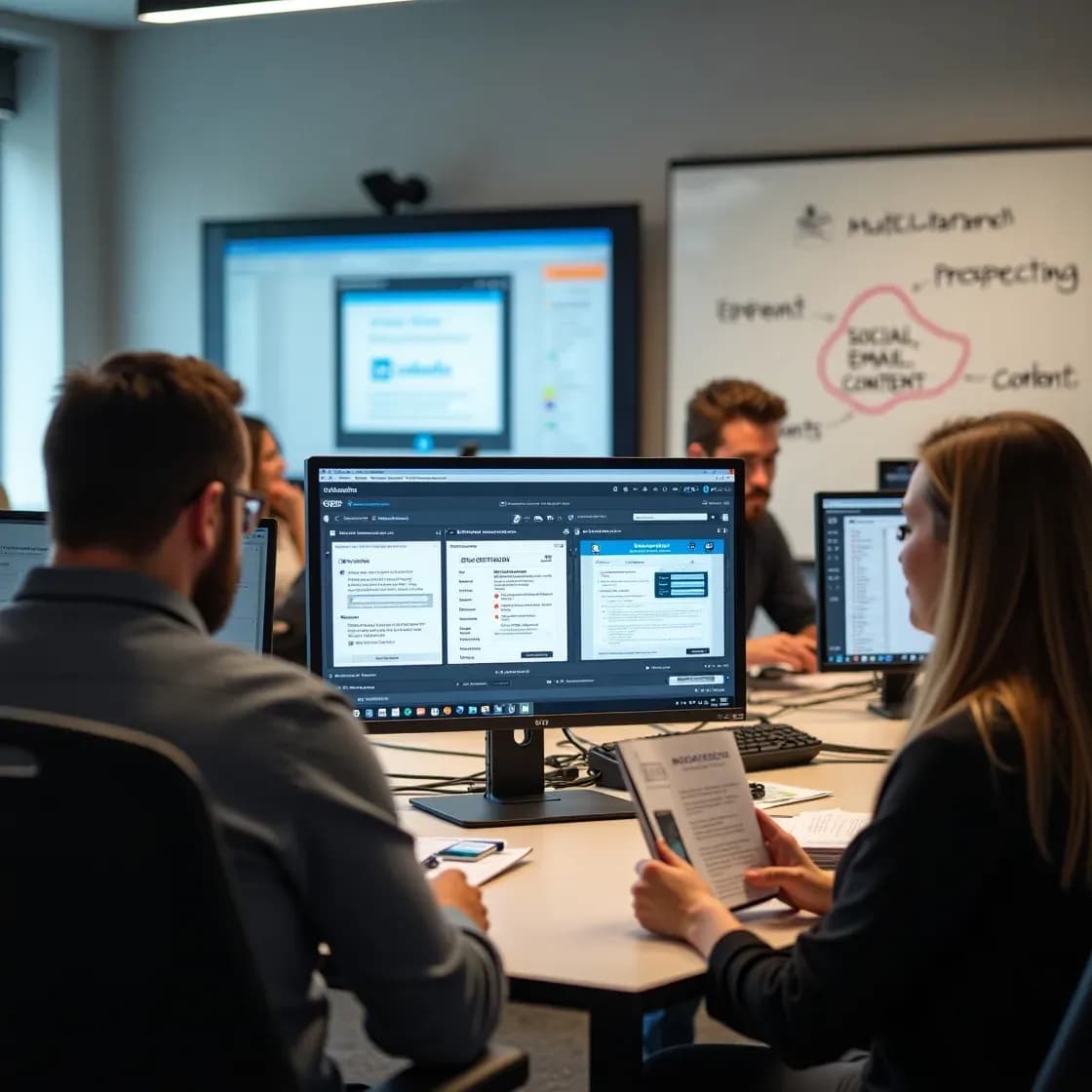 Small recruitment team using multichannel tools and content strategies to attract quality clients.