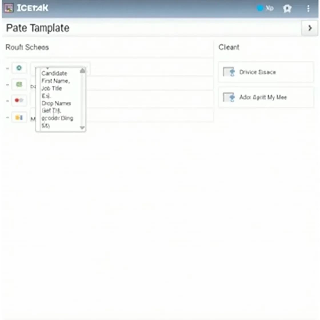 User interface in Chameleon-i showing SMS template creation with placeholders and message preview window, including Icetrak integration notice.