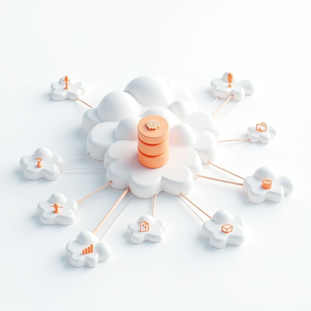 Centralized cloud database powering interconnected recruitment tools and analytics – Chameleoni's smart hiring infrastructure.