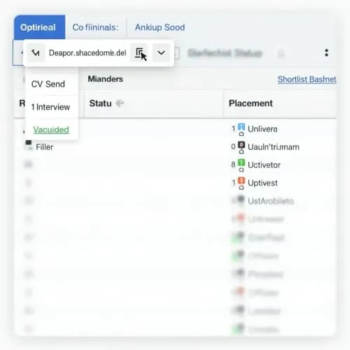 See your candidates progress at a glance